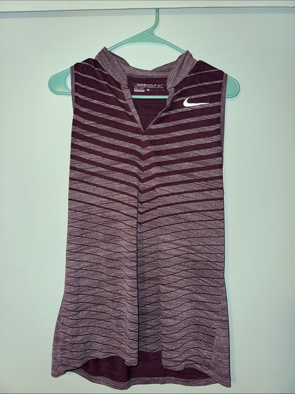 Nike Golf Women’s Sleeveless Striped Tank Top - Purple/Gray